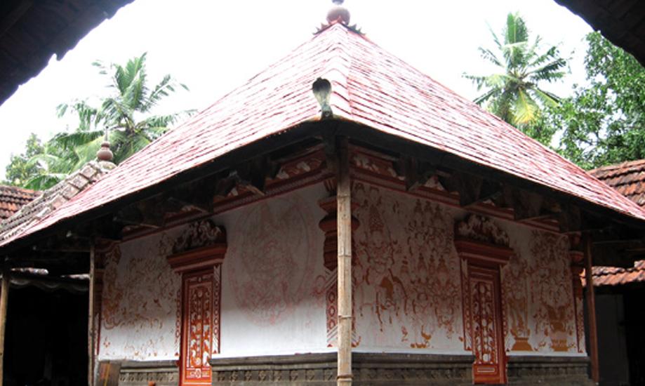 Sanctum sanctorum of Purameri Temple- New mural work in  progress