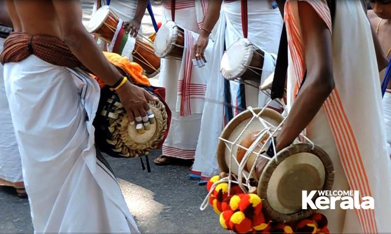 percussion instruments Edaykka, Madhalam and Thimila